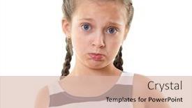  Presentation with pretty girl - Presentation design having pretty-little-girl-in-striped background and a lemonade colored foreground