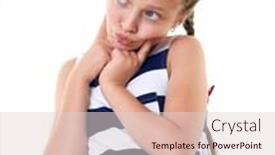  Presentation with pretty girl - Slides consisting of pretty-little-girl-in-striped background and a lemonade colored foreground