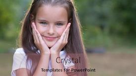  Presentation with long hair - PPT layouts with pretty-little-girl-with-long background and a coral colored foreground