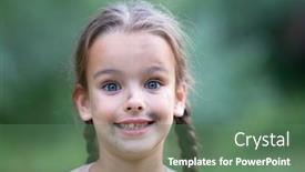  Presentation with long hair - Slide deck featuring pretty-little-girl-with-long background and a ocean colored foreground