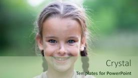  Presentation with long hair - Cool new theme with pretty-little-girl-with-long backdrop and a mint green colored foreground