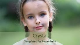  Presentation with long hair - PPT layouts enhanced with pretty-little-girl-with-long background and a mint green colored foreground