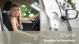  Presentation with aged - Audience pleasing PPT theme consisting of pretty-midle-aged-woman backdrop and a gray colored foreground