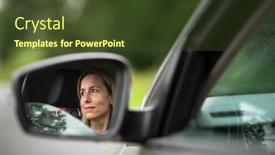  Presentation with aged - Slides having pretty-midle-aged-woman background and a tawny brown colored foreground