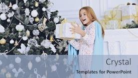  Presentation with apartments - Cool new slide deck with pretty-nine-year-old-girl backdrop and a light blue colored foreground