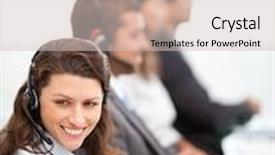  Presentation with call center - Amazing slide deck having costume service - pretty representative with working backdrop and a light gray colored foreground