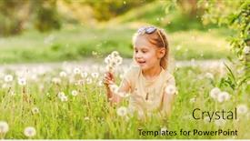  Presentation with pretty girl - Presentation theme enhanced with pretty-small-girl-likes background and a yellow colored foreground