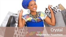  Presentation with old map south africa - Beautiful slide deck featuring pretty south african woman carrying backdrop and a coral colored foreground