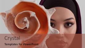  Presentation with golden ratio - Slides consisting of pretty-stylish-muslim-woman-wearing background and a red colored foreground