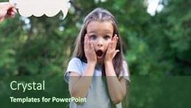  Presentation with thoughts - Presentation featuring pretty-surprised-thinking-little-girl background and a tawny brown colored foreground