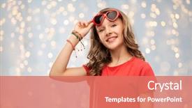  Presentation with teenage love - Slide set enhanced with pretty teenage girl wearing bangles background and a coral colored foreground