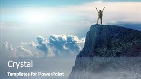  Presentation with traveler - Slides having pretty traveler woman with backpack background and a seafoam green colored foreground