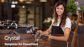  Presentation with machine shop - Amazing theme having pretty waitress using the coffee backdrop and a tawny brown colored foreground