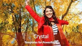  Presentation with eleanor and park - Cool new PPT theme with pretty woman at the autumn backdrop and a crimson colored foreground