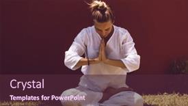  Presentation with mental health care - Slide deck enhanced with pretty-woman-dressed-in-clean background and a tawny brown colored foreground