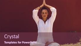  Presentation with inner peace - Slide set consisting of pretty-woman-dressed-in-clean background and a tawny brown colored foreground