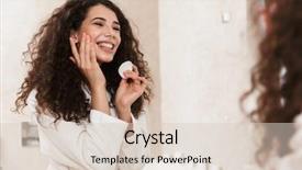  Presentation with taking care of children and parent - Amazing presentation theme having pretty woman in bathroom take backdrop and a  colored foreground