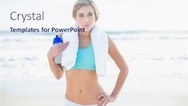  Presentation with holding bucket while water droplet - Colorful presentation design enhanced with railway - beautiful sky at sunset industrial backdrop and a lemonade colored foreground.