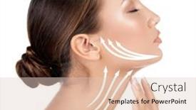  Presentation with anti aging - Slides having pretty-woman-touching-her-neck background and a lemonade colored foreground