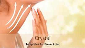  Presentation with golden woman - Beautiful presentation featuring pretty-woman-touching-her-neck backdrop and a lemonade colored foreground