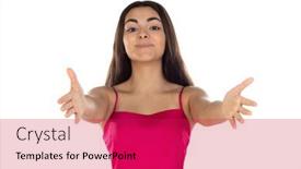  Presentation with black white love - Presentation design consisting of pretty-woman-with-black-hair background and a red colored foreground