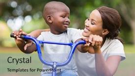  Presentation with helping - PPT layouts enhanced with pretty young african woman helping background and a light blue colored foreground