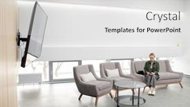  Presentation with scrolling - Audience pleasing PPT theme consisting of pretty-young-blond-patient backdrop and a white colored foreground