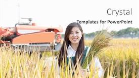  Presentation with agronomist - Presentation consisting of pretty-young-chinese-woman-agronomist background and a white colored foreground