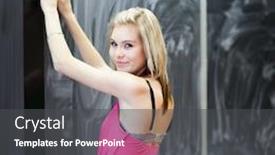  Presentation with math - Slides having pretty-young-college-student-erasing background and a dark gray colored foreground