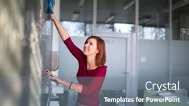  Presentation with math - PPT layouts featuring pretty-young-college-student-writing background and a gray colored foreground