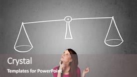  Presentation with decision - PPT layouts featuring pretty young lady taking background and a gray colored foreground
