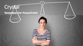  Presentation with decision - Colorful theme enhanced with pretty young lady taking backdrop and a gray colored foreground