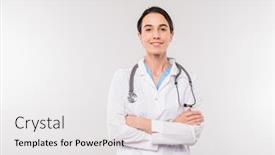  Presentation with pretty japanese - Amazing presentation theme having pretty-young-smiling-clinician backdrop and a white colored foreground