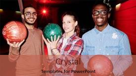  Presentation with intercultural - Slide deck featuring pretty-young-woman-and-two background and a red colored foreground