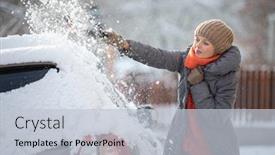  Presentation with car cleaning - Slides having pretty-young-woman-cleaning background and a lemonade colored foreground