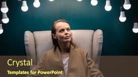  Presentation with business ventures - Audience pleasing slide set consisting of pretty-young-woman-having backdrop and a tawny brown colored foreground