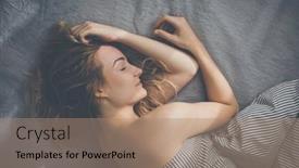  Presentation with sleeping - Presentation enhanced with pretty-young-woman-sleeping background and a coral colored foreground