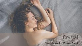  Presentation with sleeping - Presentation enhanced with pretty-young-woman-sleeping background and a coral colored foreground