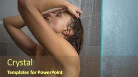  Presentation with pressure washing business proposal pre - Cool new PPT theme with pretty-young-woman-taking backdrop and a tawny brown colored foreground