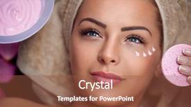  Presentation with customer service face of pretty - Slides having pretty young woman with facial background and a tawny brown colored foreground