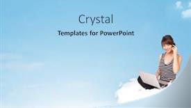  Presentation with cloud - Amazing PPT theme having airplane airport aviation sun sunset backdrop and a gray colored foreground.