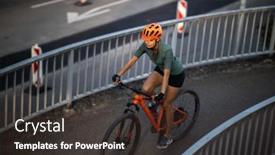  Presentation with limits - Presentation design with pretty-young-woman background and a tawny brown colored foreground