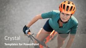  Presentation with limits - Presentation theme having pretty-young-woman background and a  colored foreground