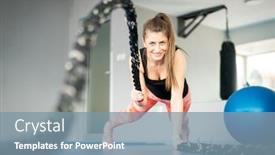  Presentation with role play woman and man - Presentation theme enhanced with prettz-woman-doing-planks background and a seafoam green colored foreground