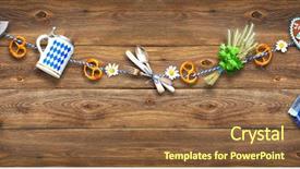  Presentation with rustic love - Audience pleasing slide set consisting of pretzel and gingerbread with letter backdrop and a tawny brown colored foreground