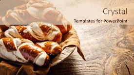  Presentation with salt - Theme consisting of pretzel-sticks-and-pretzel-rolls background and a  colored foreground