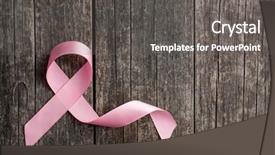  Presentation with breast cancer - Slides with prevent day - pink breast cancer ribbon breast background and a dark gray colored foreground