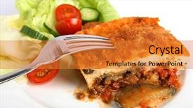  Presentation with annual dinner company - Presentation theme having prevent the bechamel sauce burn background and a gold colored foreground