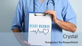  Presentation with cardiology concept - Audience pleasing slides consisting of preventing burn - cardiology and health care concept backdrop and a light blue colored foreground