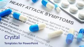  Presentation with heart attack - Slide set consisting of preventing burn - diagnosis heart attack symptoms background and a sky blue colored foreground